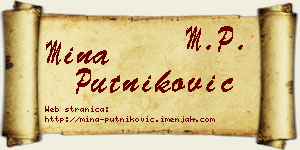 Mina Putniković vizit kartica
